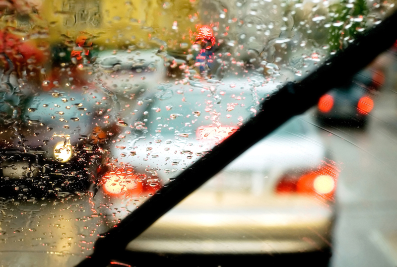 Windshield wipers from inside car