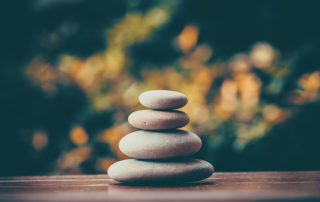 rocks balanced meditatively